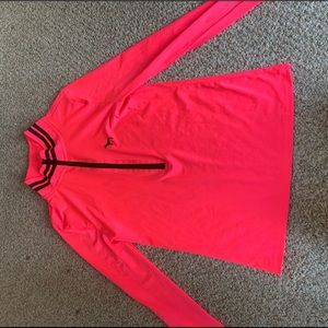 PINK long sleeve quarter zip
